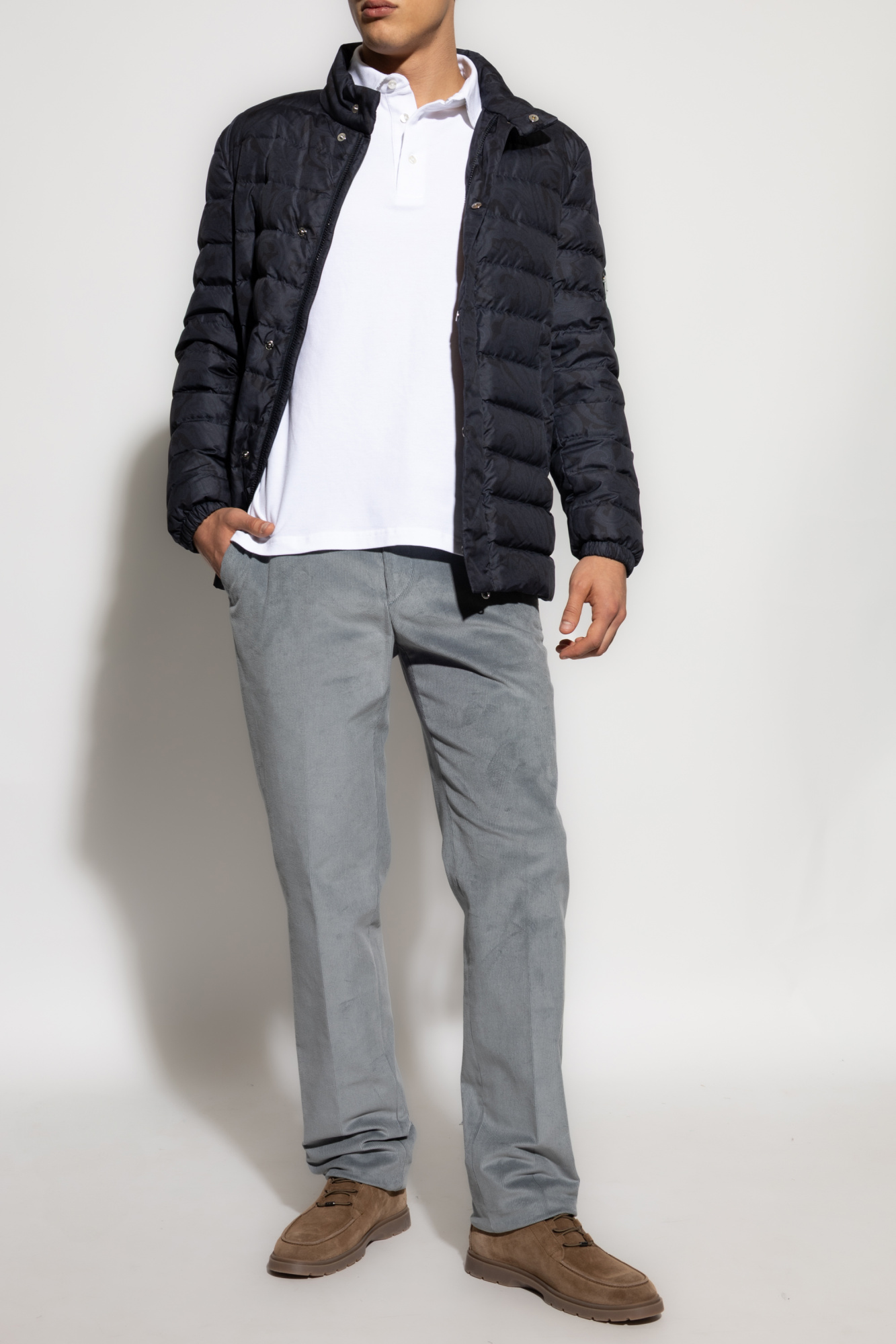 Navy blue Down jacket with stand-up collar Etro - Vitkac AS